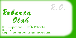 roberta olah business card
